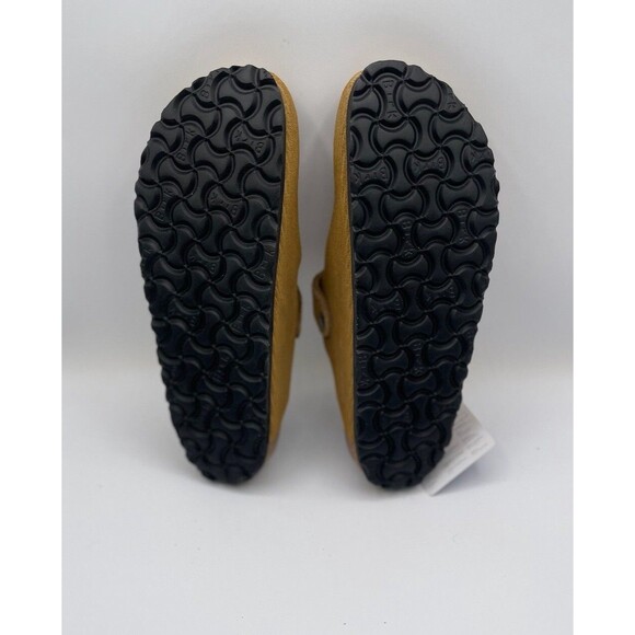 Birkenstock Clogs Boston Unisex Cork Brown Suede Embossed Comfy EU 39 US 8 New - Picture 8 of 9